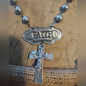 Stainless Steel Faith Cross Necklace